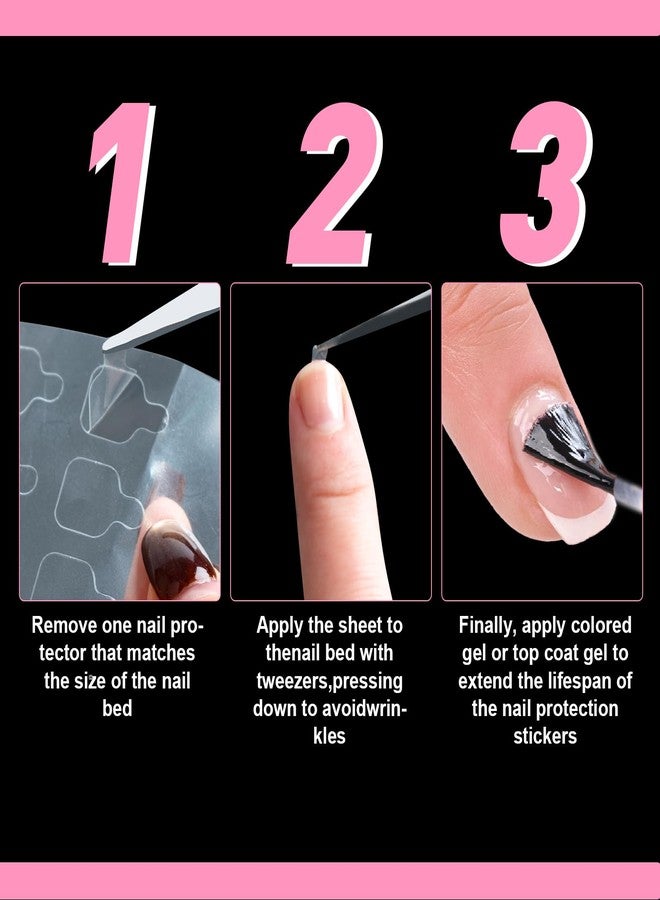 TRESSON Nail Repair Patches for Damaged Nails - 580 Units Pre-cut Nail Repair for Fixation& isolationlayer, Recovery Protective layer for Acrylic Various Sizes Easy to Use and InvisibleInstant - Image 5